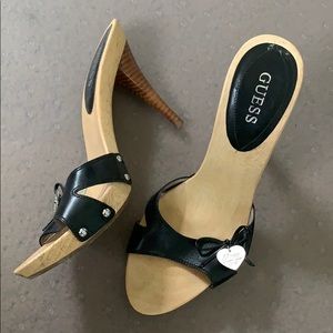 Guess wood stilettos, size 10